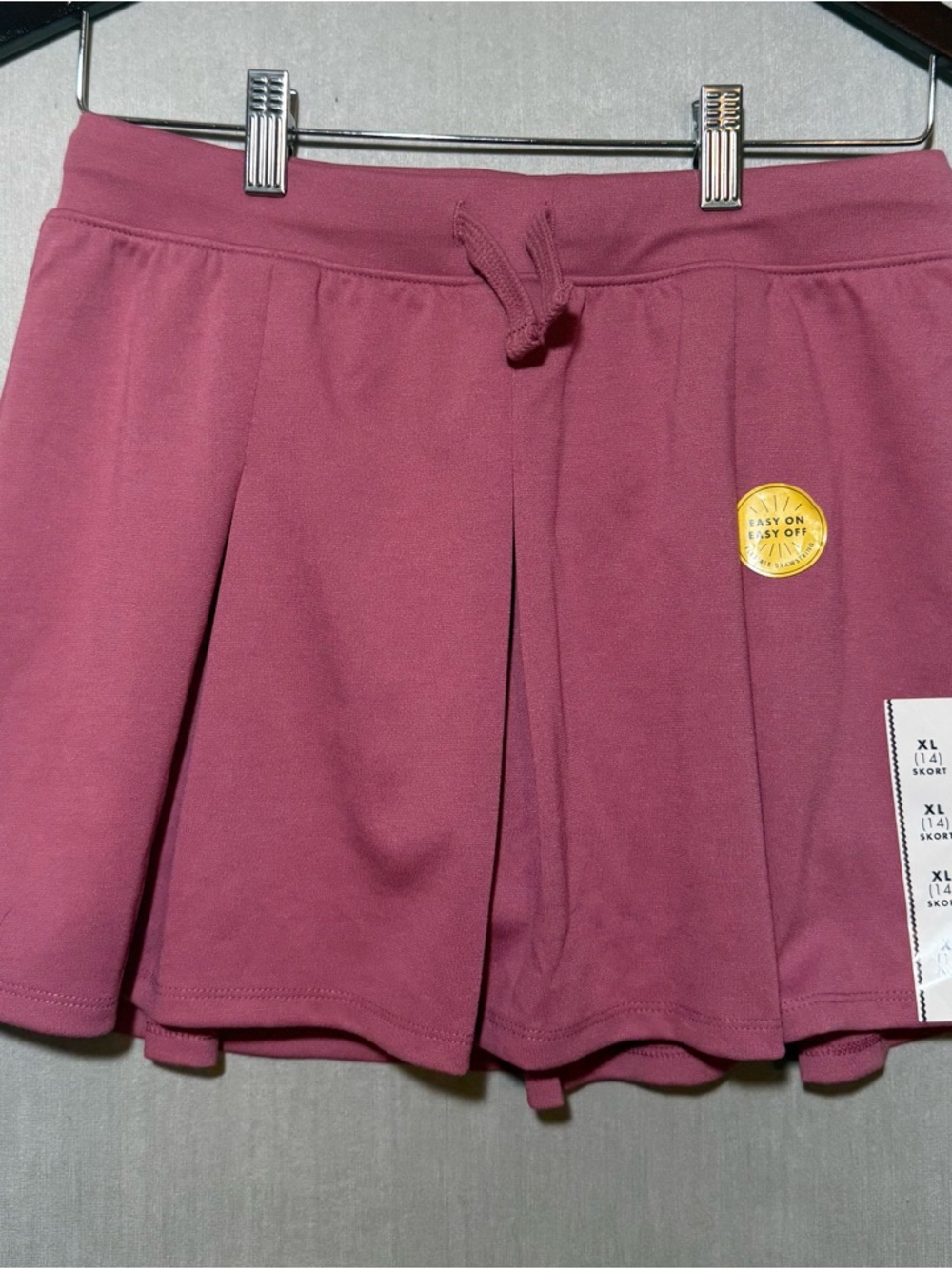 Pleated Cat & Jack Drawstring Skort in Dusty Rose